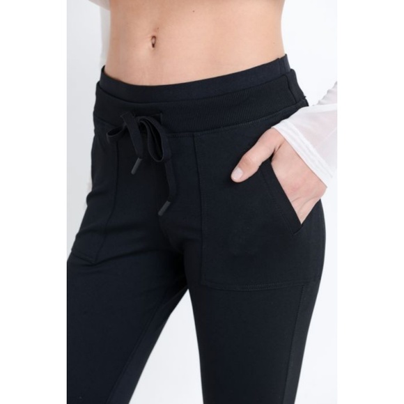 Mono B Pants - Skinny Cargo Moto Hybrid Joggers - Black